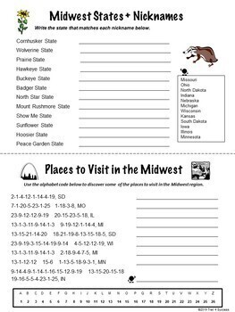 Midwest Region Unit Activity Booklet - Interactive Notebook Lesson