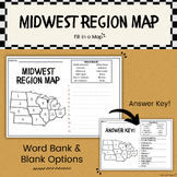 Midwest Region - United States (U.S.) - Fill in a Map