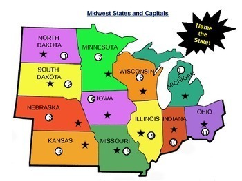 Midwest Region Interactive States Capitals PowerPoint By Trail 4 Success   Original 549314 2 