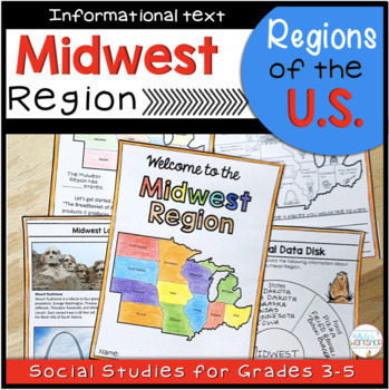 Preview of Midwest Region Maps Reading Passages and Comprehension Activities