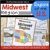 Midwest Region Maps Reading Passages and Comprehension Activities