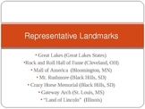 Midwest Region Representative Landmarks and Significant Features