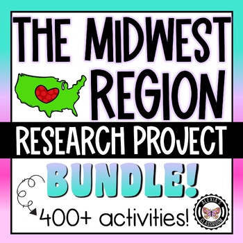 Preview of Midwest Region Research Project | 400+ Activities | NO PREP | Distance Learning