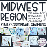 Midwest Region STATES Coordinate Graphing Pictures BUNDLE