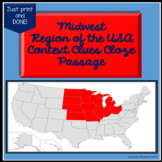 Midwest Region of the United States: Cloze Context Clues Passage