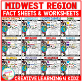 Midwest Region of the United States Fact Sheets + Workshee