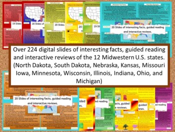 Preview of Midwest State's Geography/History (Digital & Printable: 12 STATE BUNDLE)