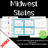 Midwest States BUNDLE - Flashcards, Task Cards, & Modified