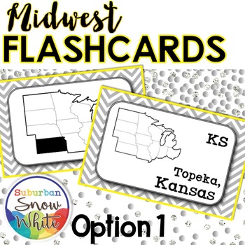 Preview of The 5 Regions of the United States FLASHCARDS: The MIDWEST