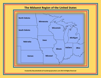 Preview of Midwest United States Region Interactive Notebooks Set