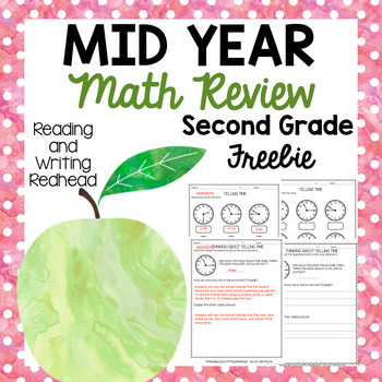 Preview of Winter Math 2nd Grade Review | Midyear Math Practice and Assessment FREE