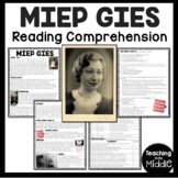 Miep Gies Biography Reading Comprehension Worksheet Diary 