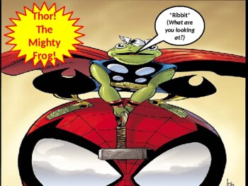 Preview of Mighty Frog-Thor and Spider-Man PowerPoint Introduction