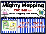Mighty Mapping | CVC Edition | Word Mapping Task Cards | S