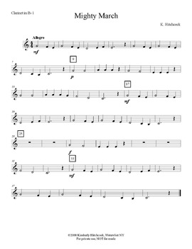 Preview of Mighty March– Very Easy Beginning Band arrangement