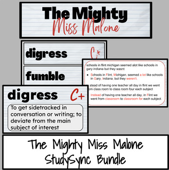 Preview of Mighty Miss Malone StudySync Bundle