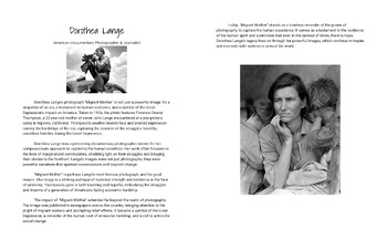 Preview of Migrant Mother, Dorothea Lange Photography Study