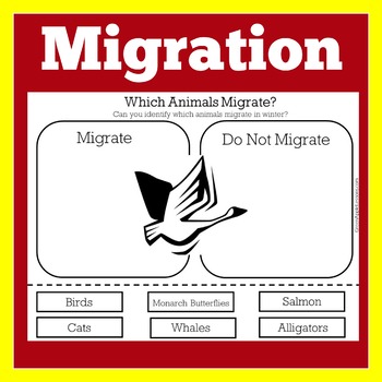 Animal Migration Worksheet Activity Kindergarten 1st 2nd 3rd Grade Science