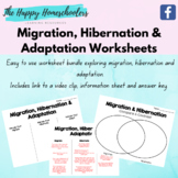 Migration, Hibernation & Adaptation Worksheets set