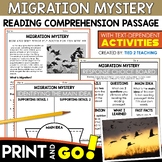Migration Mystery Fall Reading Comprehension Passage and Q
