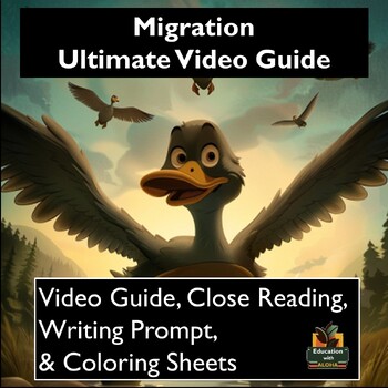 Preview of Migration Movie Guide Activities: Worksheets, Reading, Coloring, & more! |SEL|