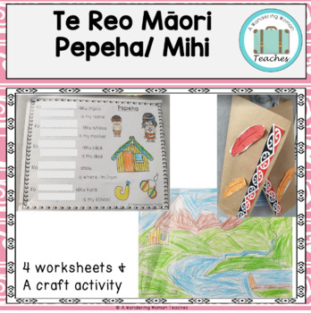 Preview of Te Reo Maori Mihi and Pepeha Activities | Maori Language Worksheet
