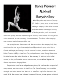 Mikhail Baryshnikov - Dance Pioneer - Reading and Worksheet