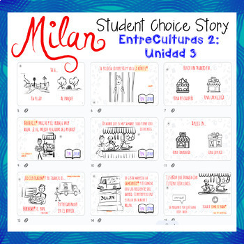 Preview of Milán: Student Choice Story - EntreCulturas 2: Unidad 3