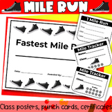 Mile Run Punch Card Tracker, Certificates, and Class Achie