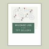 Mileage Log Tracker for TPT Sellers | Tax Deduction Worksheet