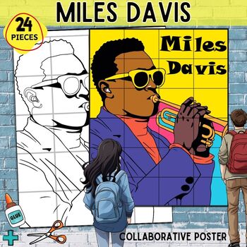 Preview of Miles Davis Collaborative Poster Black History Mural Project Bulletin Board