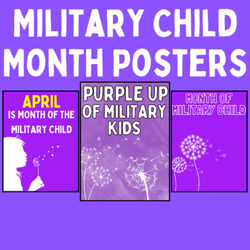 Preview of Military Child Month Posters: Support, Awareness, & Appreciation