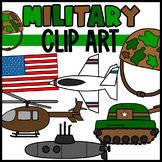 Military Clipart: helicopter, helmet, American Flag, Tank,