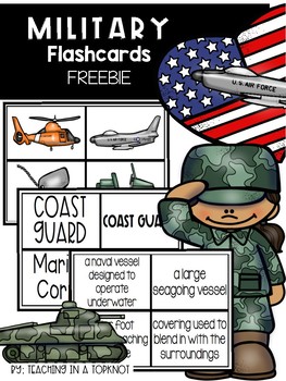 Preview of Military Flashcards FREEBIE