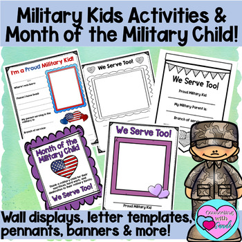 Preview of Military Kids Activities | Month of the Military Child and Purple Up Day