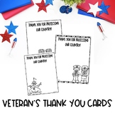Military Thank You Cards FREEBIE | Patriot Day and Veteran's Day