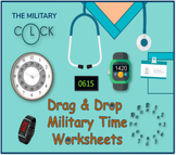 Military Time Worksheets (Drag & Drop)