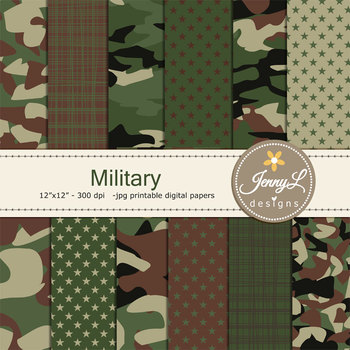 Preview of Military camouflage digital paper