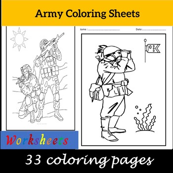 Preview of Military coloring sheets,Army coloring pages for kids