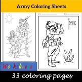 Military coloring sheets,Army coloring pages for kids