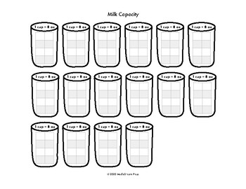 Milk Capacity - learn capacity with familiar milk container sizes