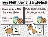 Milk & Cookies Number Match and Addition Game (2 Math Game