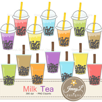 boba milk teas clip art