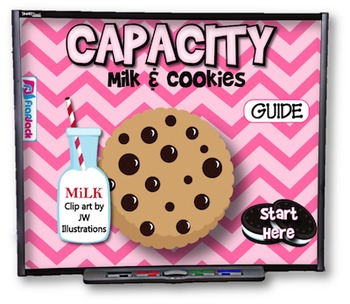 Preview of Milk and Cookies Capacity SMART BOARD PROMETHEAN Game