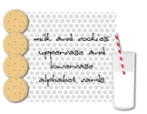 Milk and Cookies: Uppercase and Lowercase alphabet