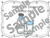 Milk is Not for Bed Social Story