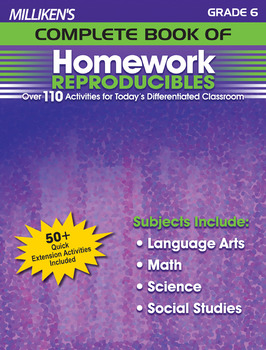 Preview of Milliken's Complete Book of Homework Reproducibles - Grade 6