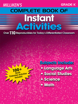 Preview of Milliken's Complete Book of Instant Activities - Grade K