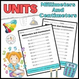 Millimeters And Centimeters Worksheet Activity