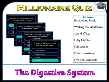Preview of Millionaire Quiz! (Digestive System Edition) *US, UK & AUS*